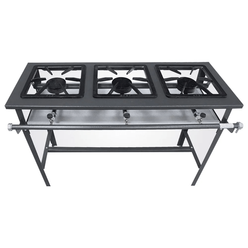 Fogao Industrial 3 Bocas Alta Pressao Metal Bray