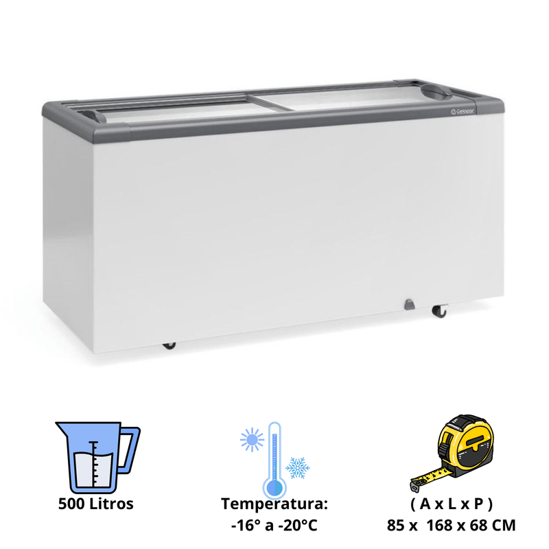 Freezer Horizontal 500 Litros GHDS500 CZ 220V Gelopar