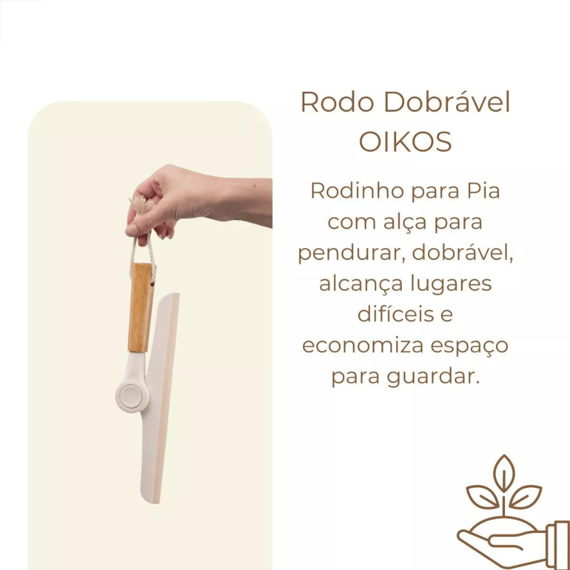 Rodo De Pia Dobravel Multiuso Cabo Bambu - Oikos