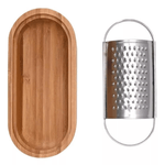 Ralador De Mesa Com Recipiente De Bambu - Oikos