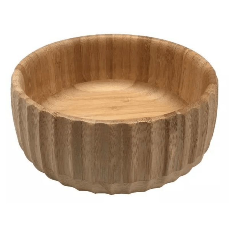 Bowl Canelado De Bambu 15cm Saladeira Objetos Natural - Oikos