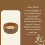 Bowl Canelado De Bambu 15cm Saladeira Objetos Natural - Oikos