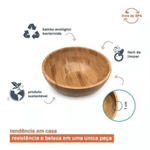 Bowl De Bambu Saladeira Grande Redondo 28cm Servir Saladas - Oikos