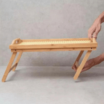 Bandeja Grande Com Pes Dobraveis De Bambu Palhinha 50cm - Oikos