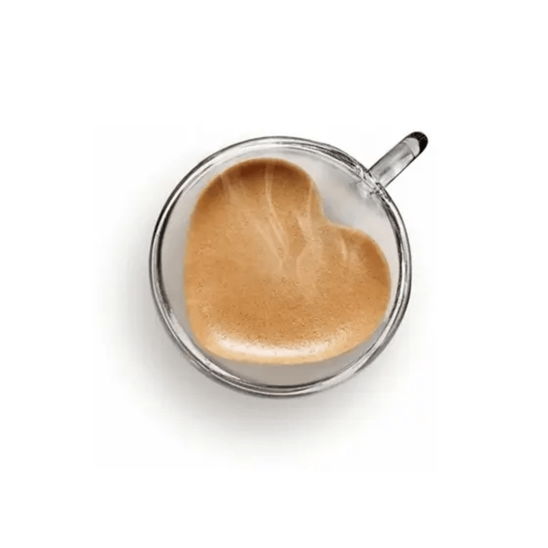 Caneca Vidro Dupla Parede Formato Coracao 2 Pecas 230ml Hauskraft