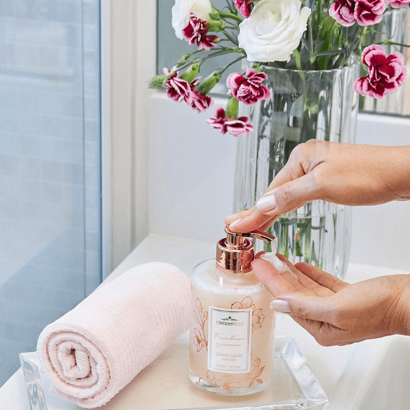 Saboneteira 250ml Framboesa e Jasmim Greenswet - Aroma Vibrante
