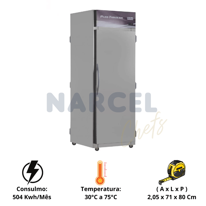 Pass Through Aquecido 220V Frilux EF-003 Gn 1-1 30- C a 75- C