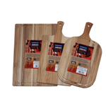 Kit Tabuas Churrasco Teca Acabamento Lixado 3 Pecas Tramontina