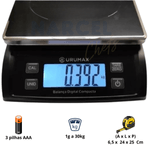 Balanca Digital de Alta Precisao 1g a 30kg Urumax