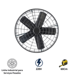 Exaustor Industrial Servico Pesado 60Cm 220V Ventisol