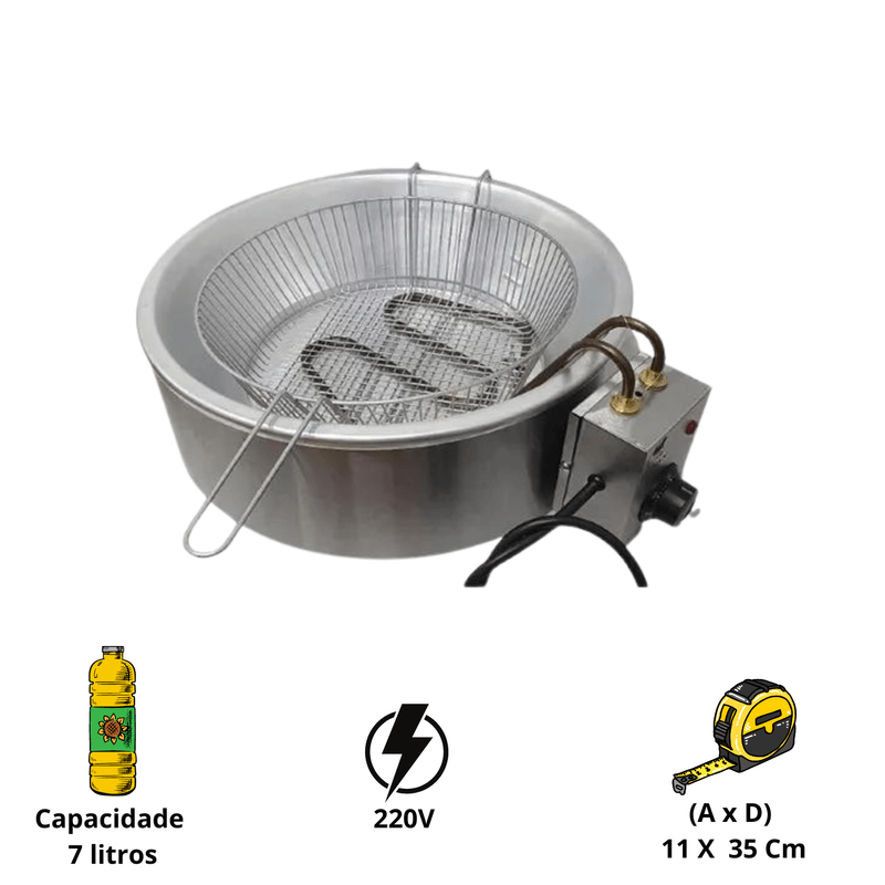 Tacho Eletrico 7 Litros Stevan Metal Compacto Em Aluminio 2500W