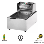 Fritadeira De Mesa Eletrica Stevan Metal 6 Litros 110V FZL6