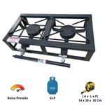 -Fogao Industrial De Mesa MR Fogoes 2 Bocas 20x20 Baixa Pressao