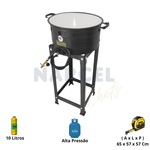 -Fritador a Gas Alta Pressao MR Fogoes Com Tacho De 10 Litros