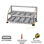 Estufa Curva Dupla 10 Bandejas 220V Ouro Ef-2-212 Marchesoni