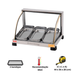 Estufa Curva Dupla 3 Bandejas 127V Ouro EF-2-061 Marchesoni