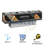 Expositor Ilha Dupla Acao GESV290 220V Preta - Gelopar