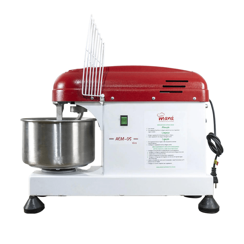 Masseira Espiral 5Kg Mana AEM05 Pro Bivolt 1200W Industrial