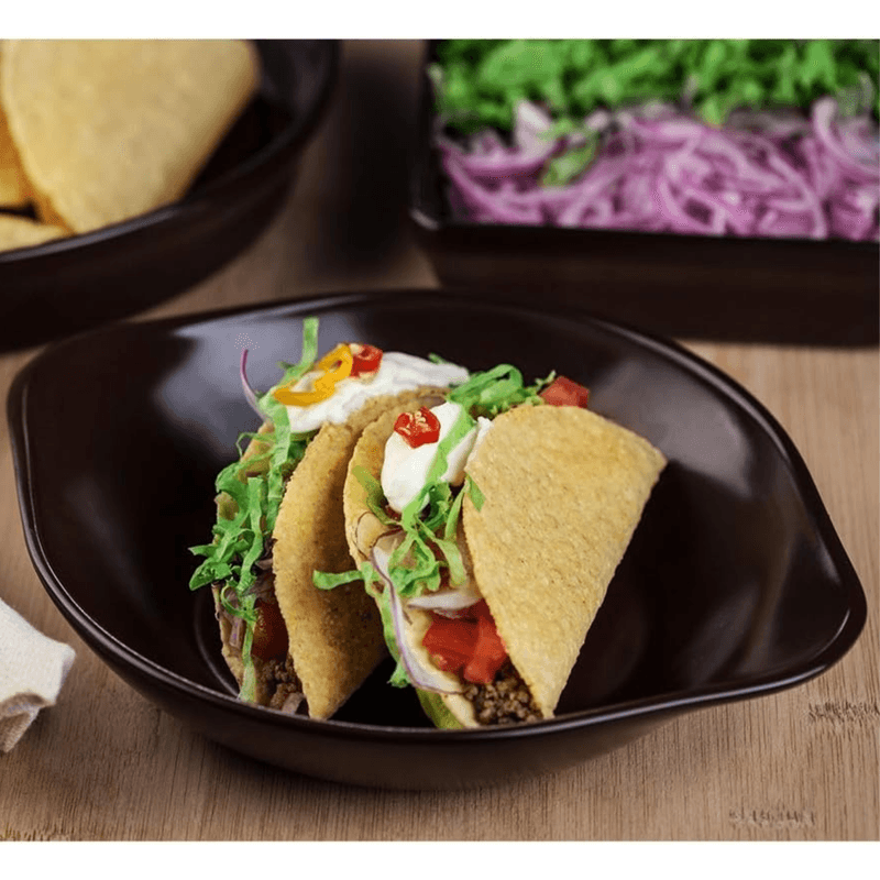 Assadeira Ceramica Redonda 20cm 500ml Preto com Aba Ceraflame