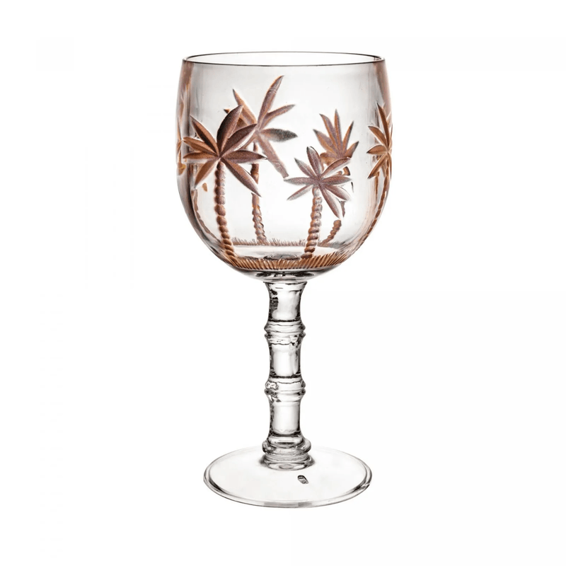 Conjunto 6 Tacas de Acrilico Palm Gold 500ml Wolff Luxo