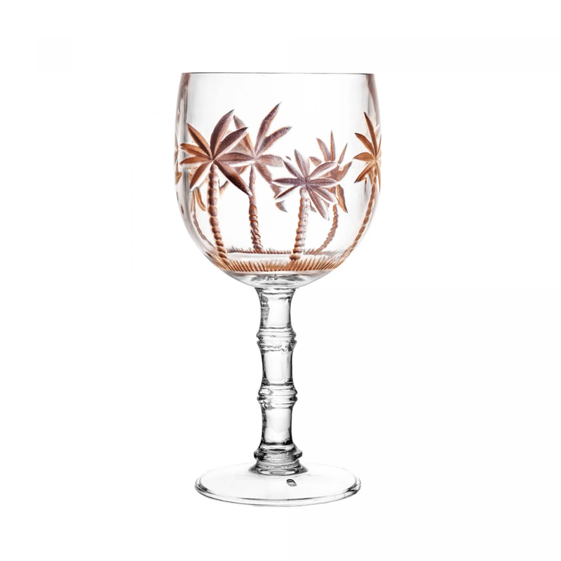 Conjunto 6 Tacas de Acrilico Palm Gold 500ml Wolff Luxo