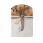 Conjunto para Queijo com Tabua de Pedra Faca Inox Agata Wolff