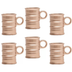 Conjunto 6 Canecas de Vidro Vintage Rose 95ml LYOR