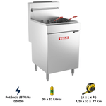 Fritadeira Industrial a Gas Vulcan LG500 Hobart 30 Litros