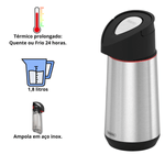 Garrafa Termica Tramontina Exata 1-8L Aco Ampola de Inox