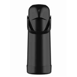 Garrafa Térmica Pressão Pump Lisa Preta 1 Litro - Termolar