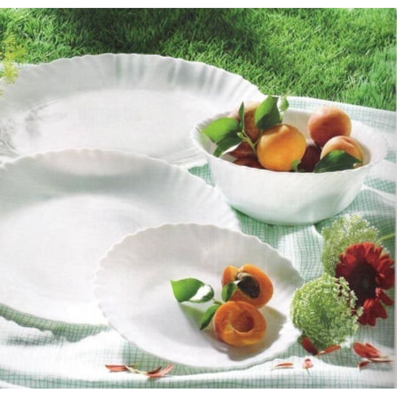 Prato De Vidro Temperado Raso Feston Branco 19cm - Luminarc