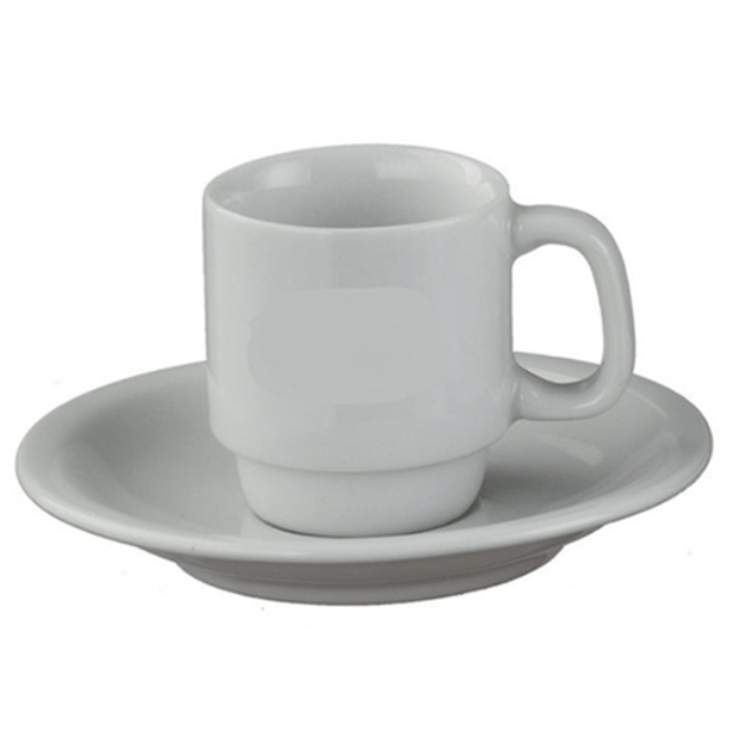 Xicara De Porcelana Com Pires Texas 65ml - Bot Art