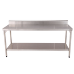 Mesa de Parede com Prateleira 1m x 70cm em Aco Inox 304 - Krasinox