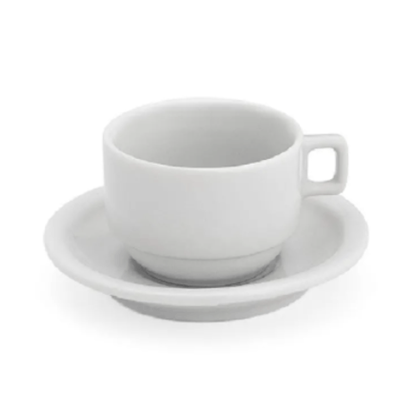 Xicara De Porcelana Com Pires Texas 220ml - Bot Art