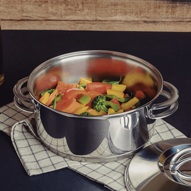 Cacarola Tramontina 2-8 Litros Inox Solar 20Cm Fundo Triplo