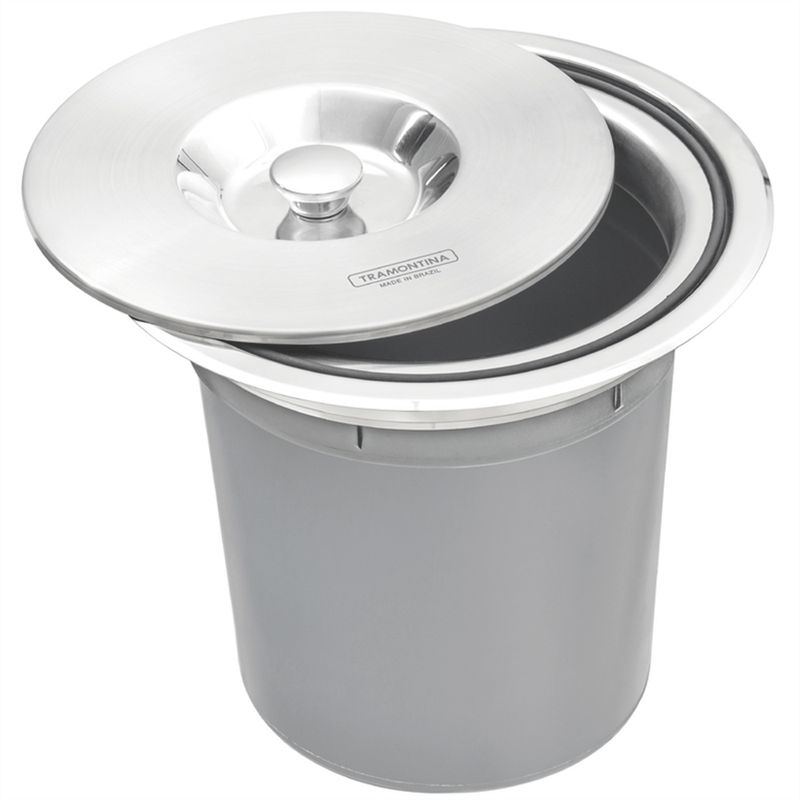Lixeira de Embutir Clean em Inox 5L - TRAMONTINA