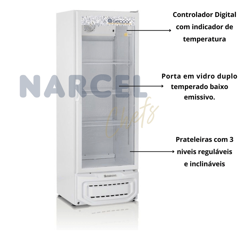 Expositor de bebidas Gelopar GPTU-40 Branco Refrigerador