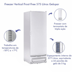Freezer Vertical 577 Litros Tripla Acao GPC-57 TE BR Gelopar