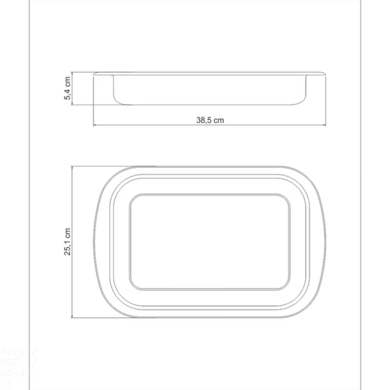 Assadeira Retangular Inox 39cm 3-2L Tramontina Cosmos