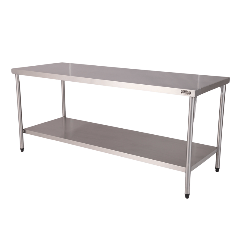 Mesa Inox 430 110x60Cm Prateleira Inferior Krasinox