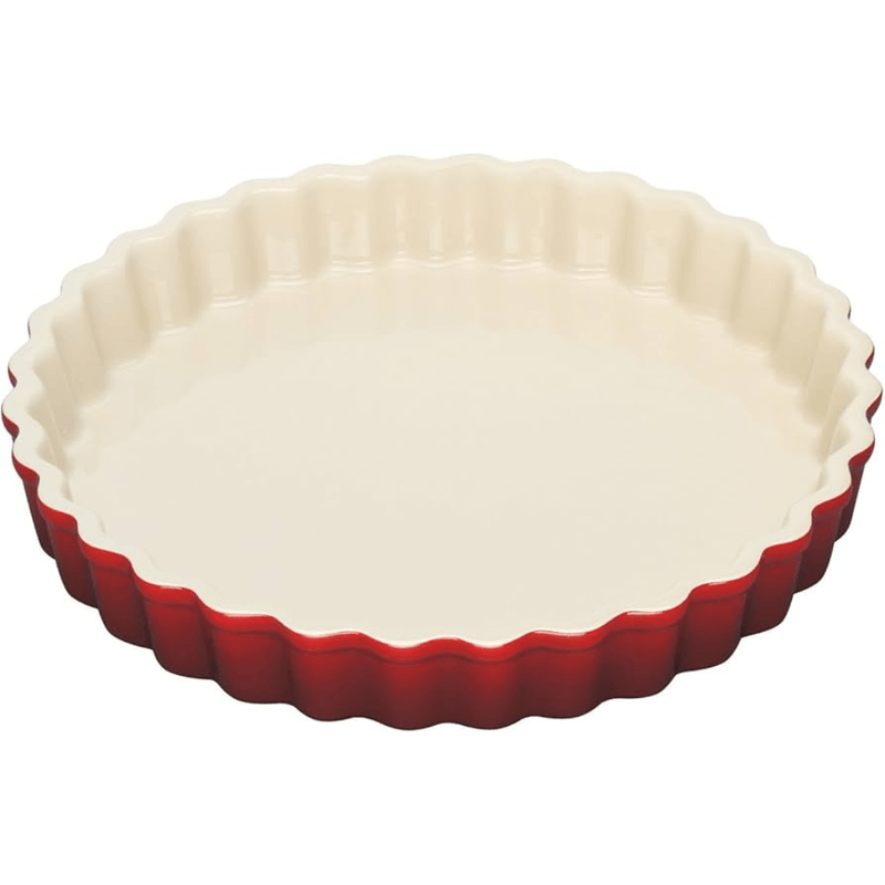 Travessa para Porcao Vermelha Canelada 24-5cm ETILUX