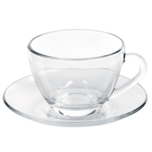 Xícara De Vidro Com Pires Astral 90ml - Santa Marina