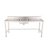 Mesa de Parede com Cuba Central em Aco Inox 430 1m x 70cm - Krasinox