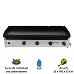 Chapa Industrial Deguste a Gas 100Cm Sem Prensa C100 Venancio