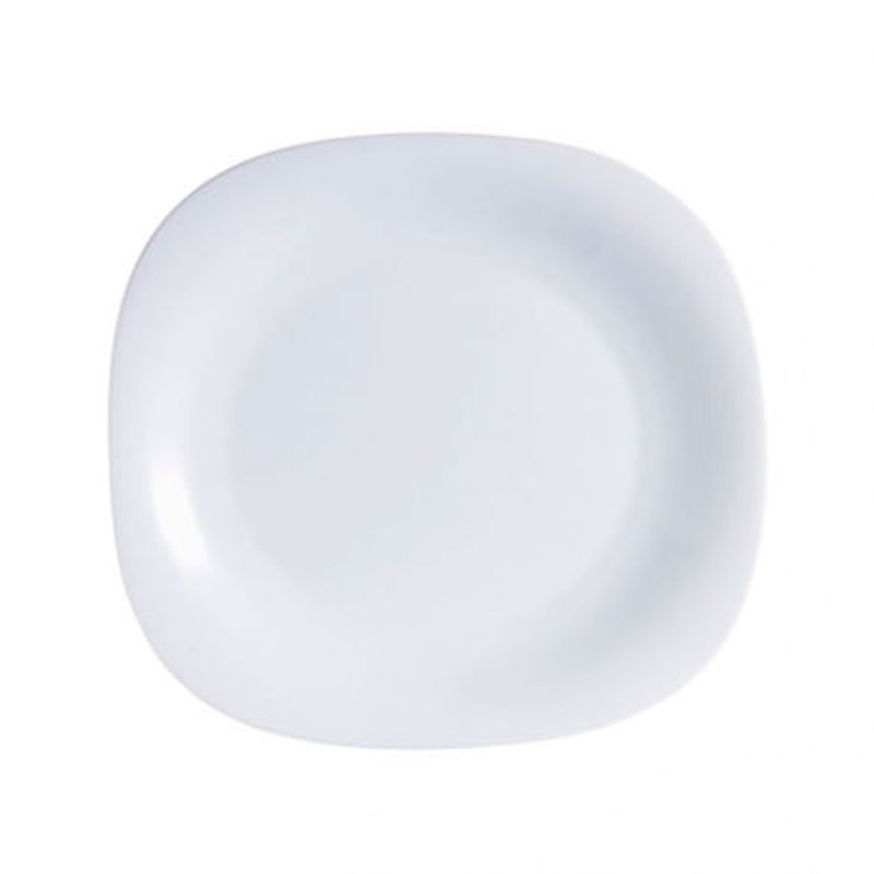 Prato De Vidro Temperado Sobremesa Raso Carine Branco 19cm - Luminarc