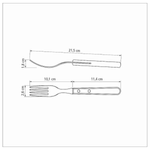 Garfo Jumbo Tramontina Inox Cabo Polywood Castanho 21136090