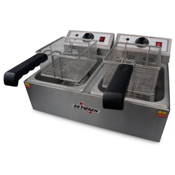 Fritadeira Elétrica Skymsen FED20N 2 Cubas 5L Inox 220V