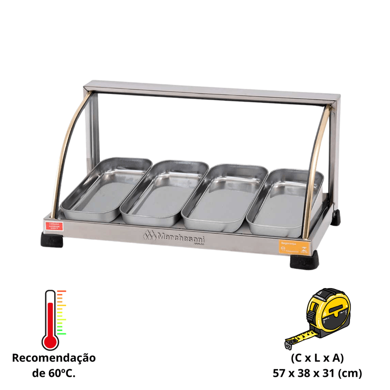 Estufa de Salgados 4 Bandejas Ouro Marchesoni EF-2-2041