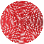 Lugar Americano Redondo Macrome 38cm Vermelho - Yangzi