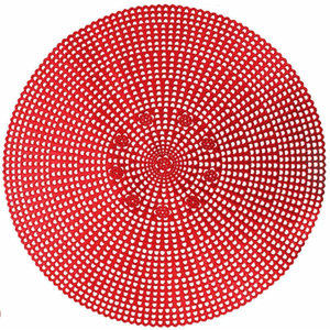 Lugar Americano Redondo Macrome 38cm Vermelho - Yazi